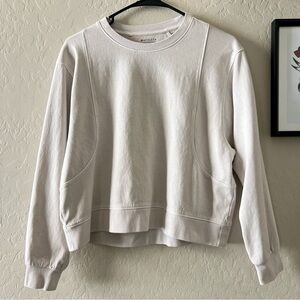 Athleta Cream Pullover Crewneck Sweatshirt